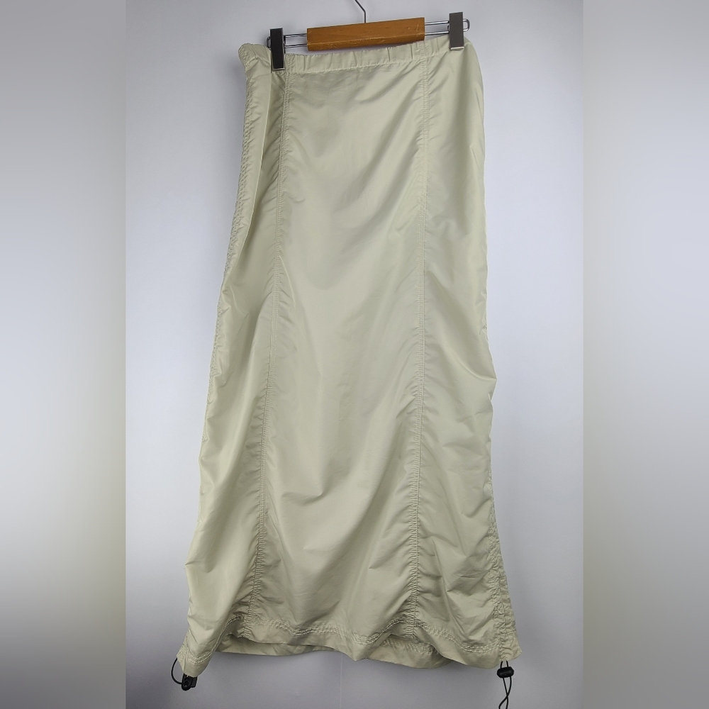 Zabaione khaki utility lightweight gorpcore maxi relaxed fit skirt, size 8